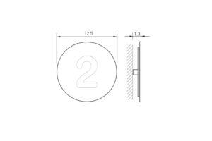 Číslo domu Round z ušľachtilej ocele – 4