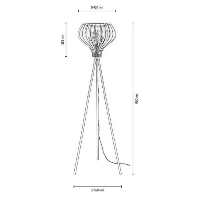 Envostar Faje stojaca lampa z brezovej preglejky