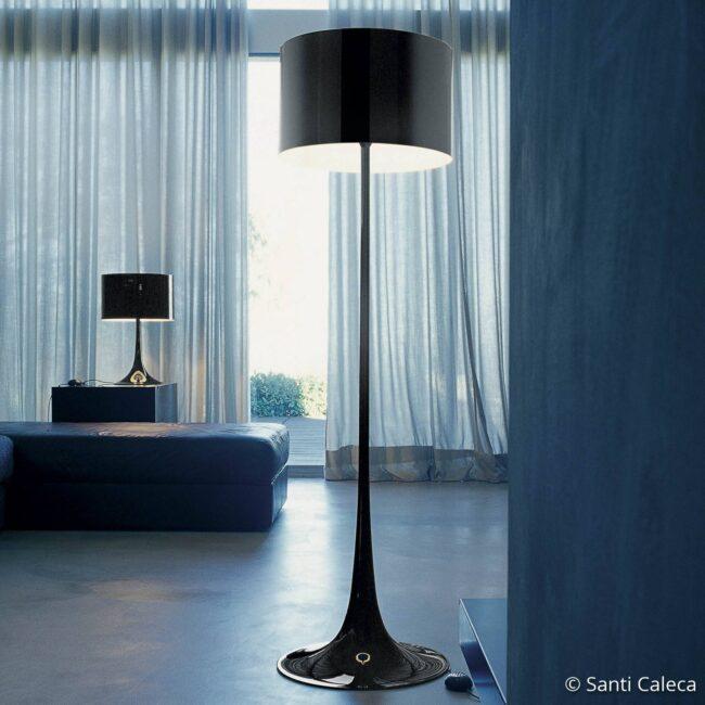 FLOS Spun Light F – čierna stojaca lampa