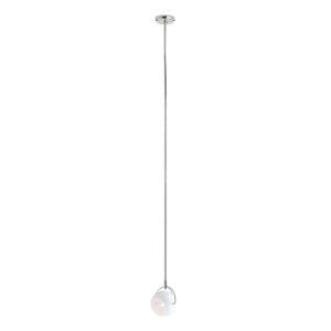 Fabbian Beluga White sklenená závesná lampa Ø 9 cm