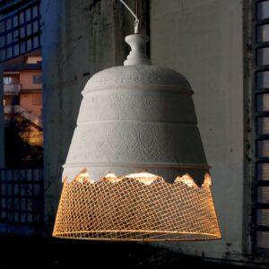 Karman Domenica – sadrová závesná lampa zlatá 50cm