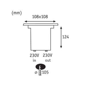 Paulmann 93993 zapustené podlahové LED