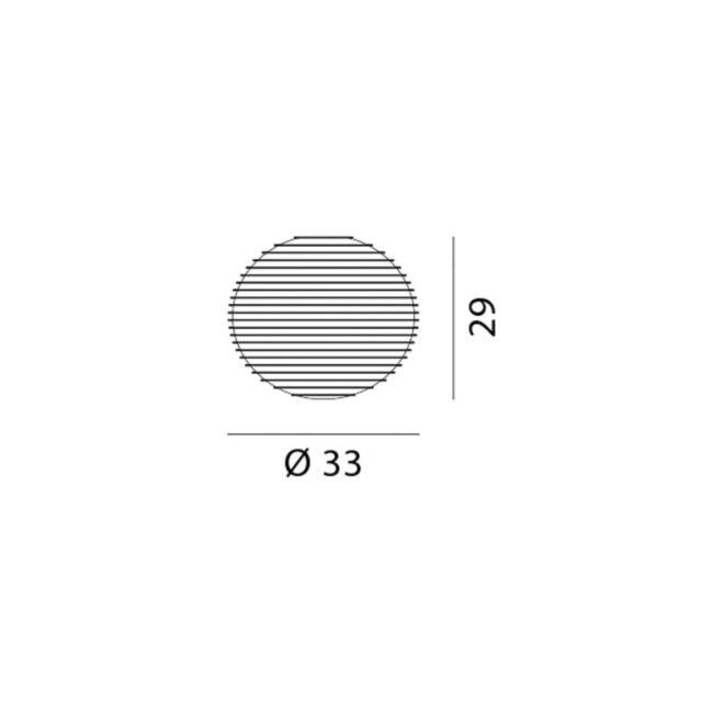 Rotaliana Flow Glass H4 stropné svietidlo Ø 33 cm