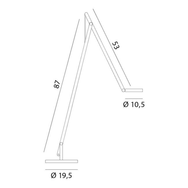 Rotaliana String F1 stojaca LED lampa striebro Ag