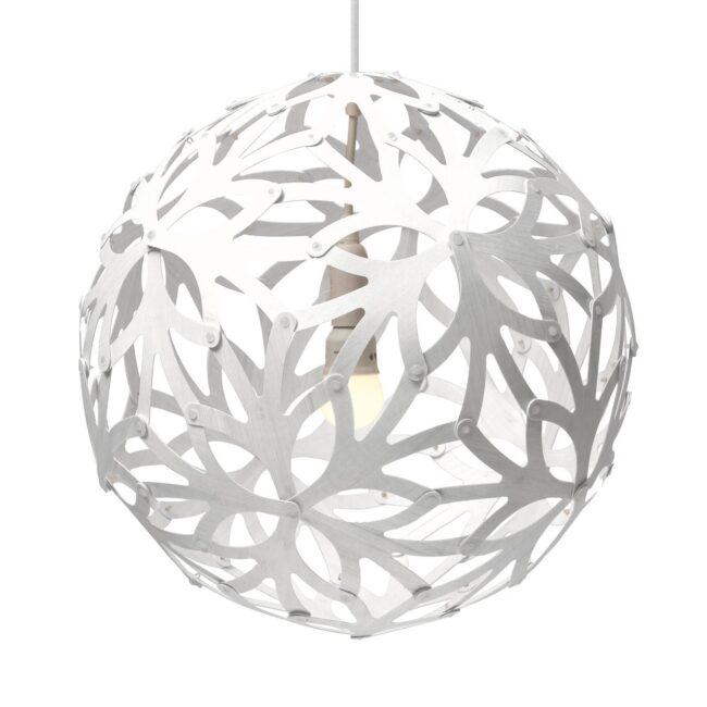 david trubridge Floral závesná lampa Ø 40 cm biela