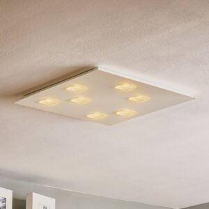 Fabbian Quarter biele stropné LED svetlo 7-pl.