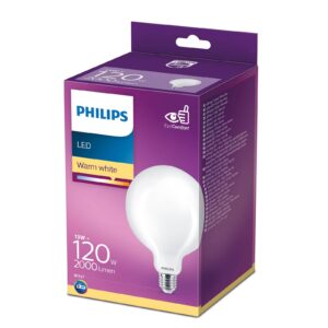 Philips Classic guľatá LED E27 G120 13W matná