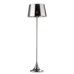 Stojaca lampa London Cromo výška 174 cm chróm/číra