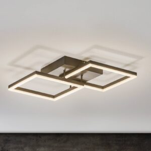 Stropné LED svietidlo Bard 45x45 cm 2-pl. antracit