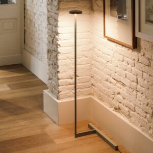 Vibia Flat stojaca LED lampa výška 100 cm čierna