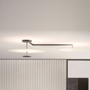 Vibia Flat stropné LED svetlo 3-pl. Ø 90 cm biele