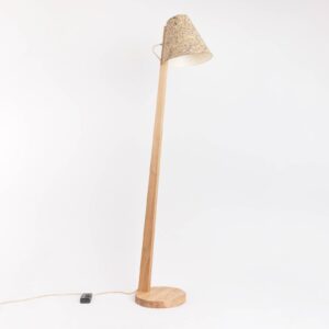 ALMUT 1411 stojaca lampa zakrivená Ø 30 cm lúka