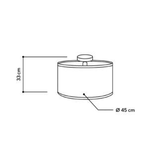 ALMUT 2610 stropné svietidlo Ø 45 cm