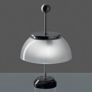 Artemide Alfa stolná lampa so skleneným tienidlom