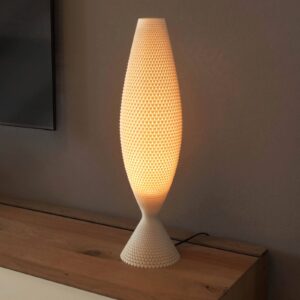 Diamantová stolová lampa z organického materiálu