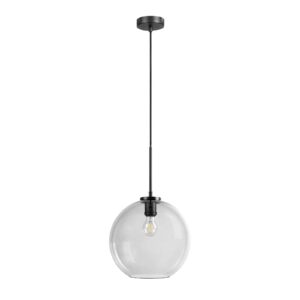 Dyberg Larsen Závesná lampa Loop 30 cm dymová/čierna