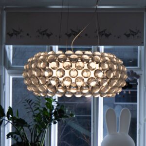 Foscarini Caboche Plus media závesná on/off sivá