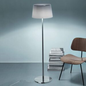 Foscarini Lumiere XXL stojaca hliník/biela stmieva