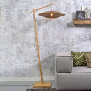 GOOD & MOJO Bali stojaca lampa rám prírodná Ø60 cm