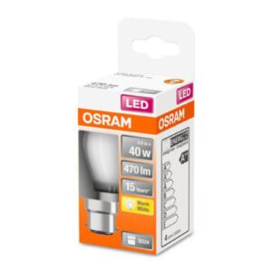 Kvapková LED žiarovka OSRAM B22d 4W 2 700K matná