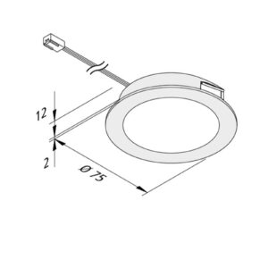 LED vstavané svetlo FAR 68 z nehrdzavejúcej ocele 4W 2 700K