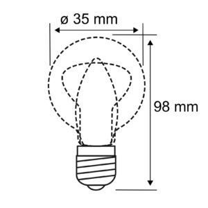 LED žiarovka E14 B35 5W 840 matná stmievateľná