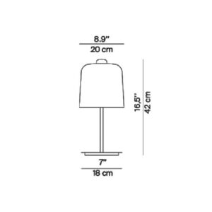 Luceplan Zile stolová lampa čierna matná 42 cm