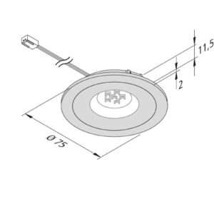 Nábytkové zapustené LED AR 68 4W čierna 2 700 K