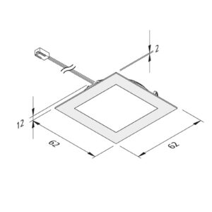 Nábytkové zapustené LED FAQ 58 oceľ 3W 4 000 K