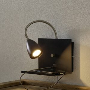 Nástenná lampa Logi s úložnou plochou