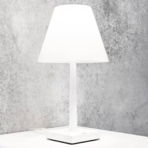 Rotaliana Dina+ LED dobíjacia stolová lampa biela/biela