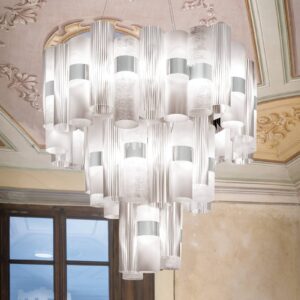 Slamp La Lollo XL závesné LED svetlo Ø 80 cm biela