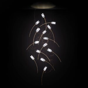 Slamp Tulip 14 závesné LED prizma/mosadz okrúhle