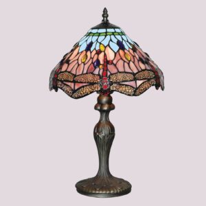 Stolná lampa Dragonfly v štýle Tiffany