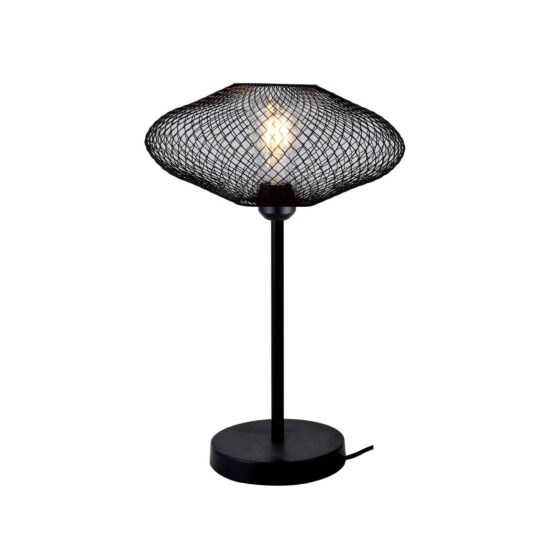 Stolná lampa Electra s klietkovým tienidlom