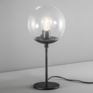 Stolná lampa Global Ø 20 cm čierna