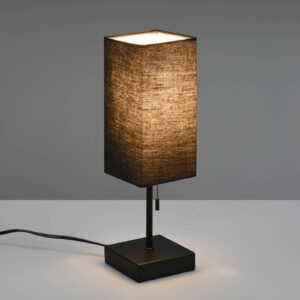 Stolová lampa Ole s pripojením USB čierna/čierna