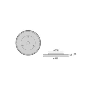 Stropné LED FL555AB Ø 55 cm DALI 6500 lm 4 000 K