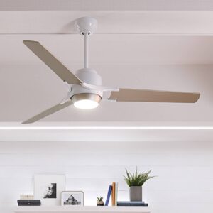 Stropný LED ventilátor Zeus 3 bielo-strieborná