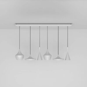 Tom Dixon Beat Range Linear závesné 6-pl. biela