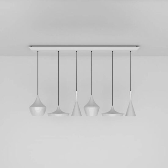 Tom Dixon Beat Range Linear závesné 6-pl. biela