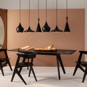 Tom Dixon Beat Range Linear závesné 6-pl. čierna