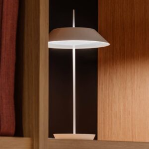 Vibia Mayfair Mini stolová LED lampa batéria biela