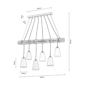 Závesná lampa Como