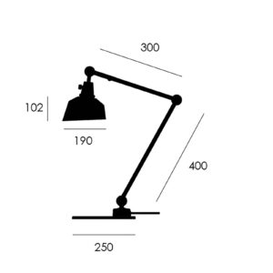 stolová lampa midgard modular TYP 551 biela 60 cm